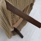 1960s, Danish armchair in green/brown furniture velour, original condition.