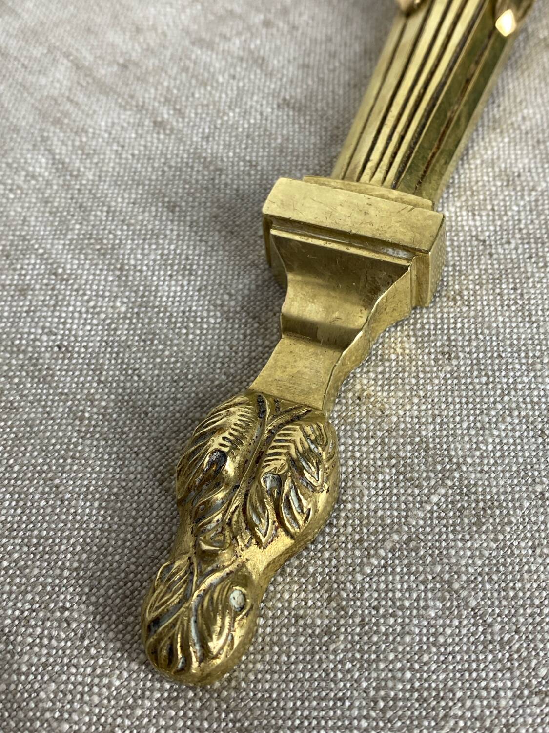 Two Empire style bronze wall candlesticks