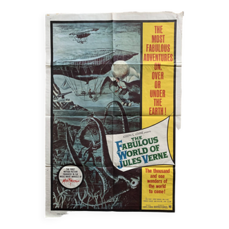 Le Monde Fabuleux de Jules Verne - affiche originale américaine 1 feuille - 1961