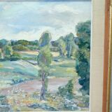 Katarina Fontaine, Swedish Modern Landscape, Oil on Panel, 1950s, Framed