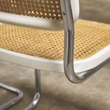 Cesca B32 white chairs