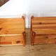 Pair of solid pine bedside tables, 1980
