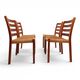 Niels Otto Møller Model 408, Set of 4 Teak Papercord Dining Chairs for J.L.