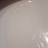 Vintage iron earthenware soup plate set