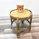 Mini table door door rotin bamboo vintage 70 crafts France