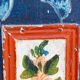 Antique hand-painted Baroque chest folk art cabinet dated solid wood Central Europe, 1865