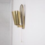 Style perforated brass wall light