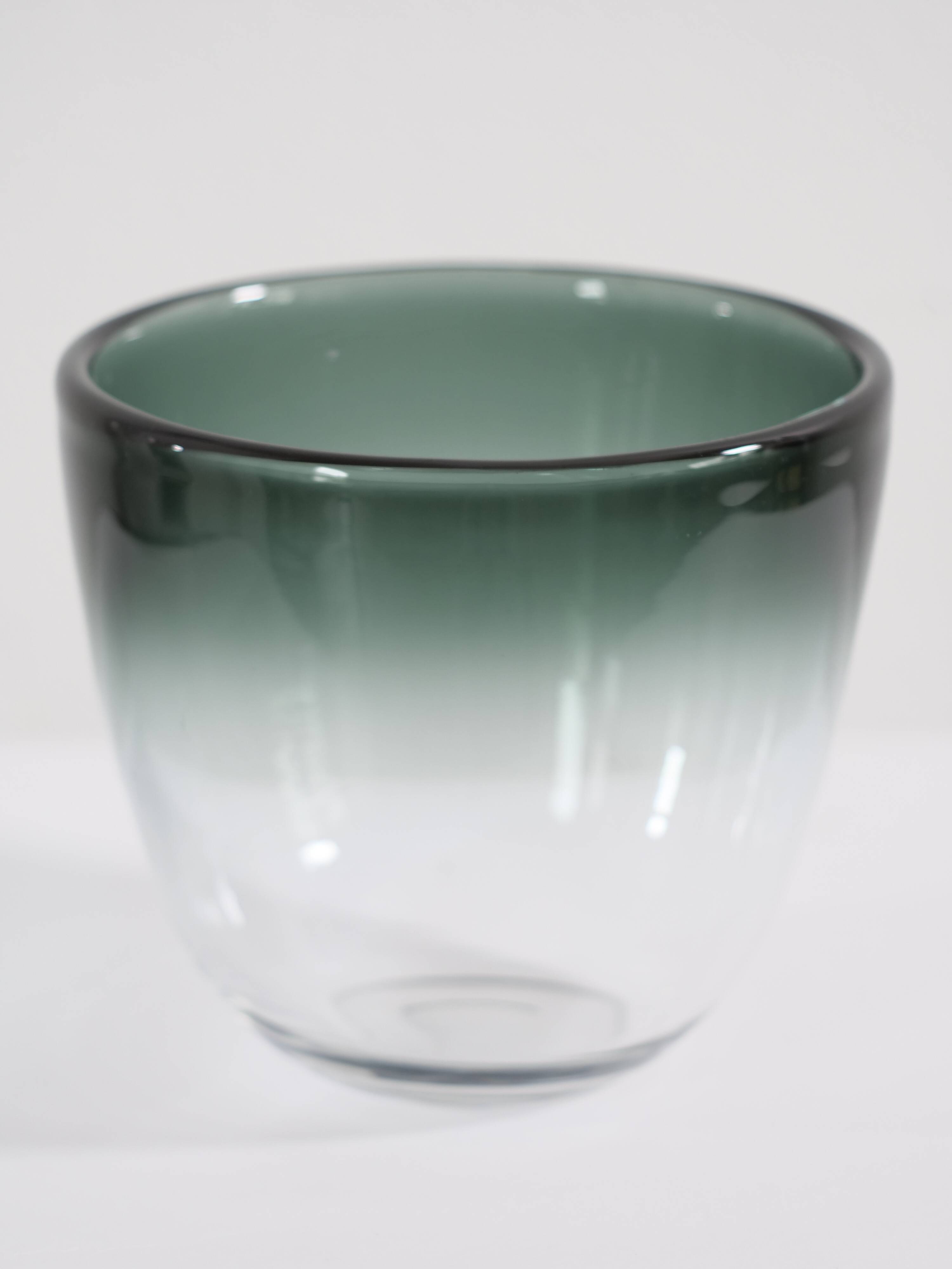 Scandinavian glass vase by Jo Johansfors signed Bengt Orup circa 1960