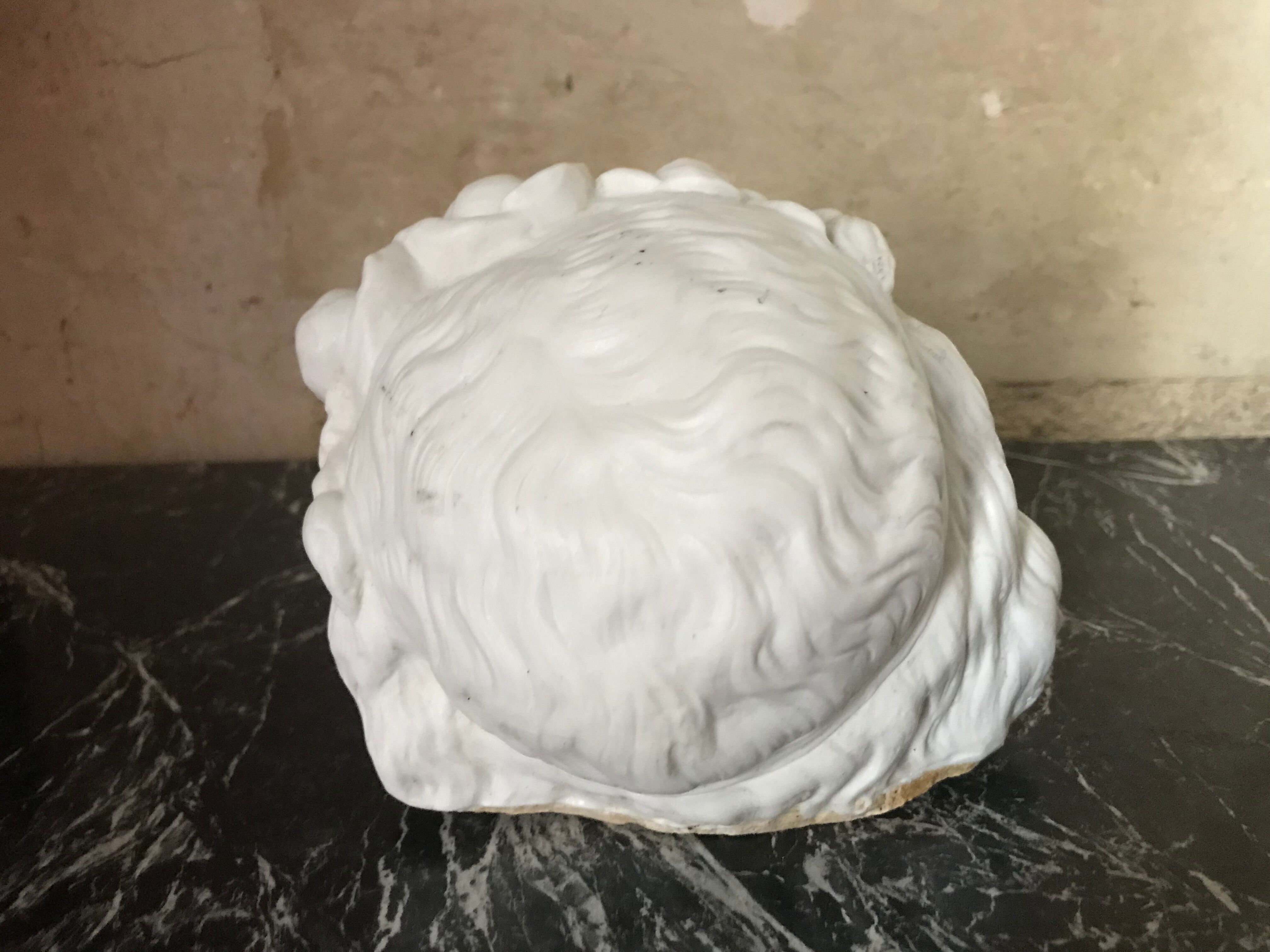 Child's head in biscuit