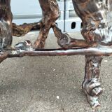 Side table old wood tree trunk vines