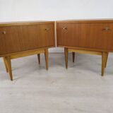 Pair of Scandinavian teak bedside tables