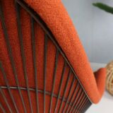 Early bronze lounge chair by Warren Platner for Knoll 1960s in rust red