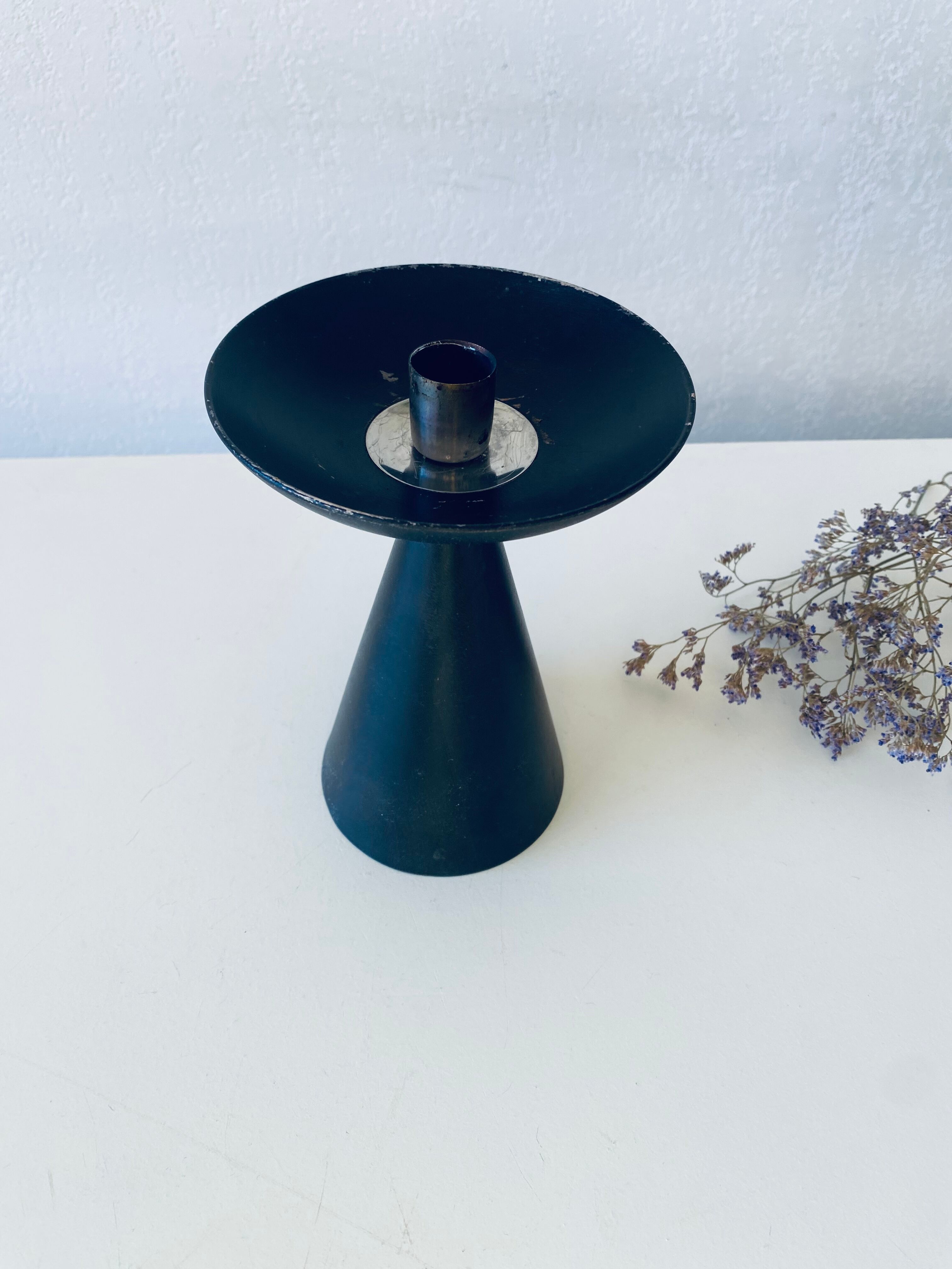 Scandinavian style wooden candle holder