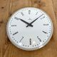 Grey Industrial Factory Wall Clock from Siemens, 1970s