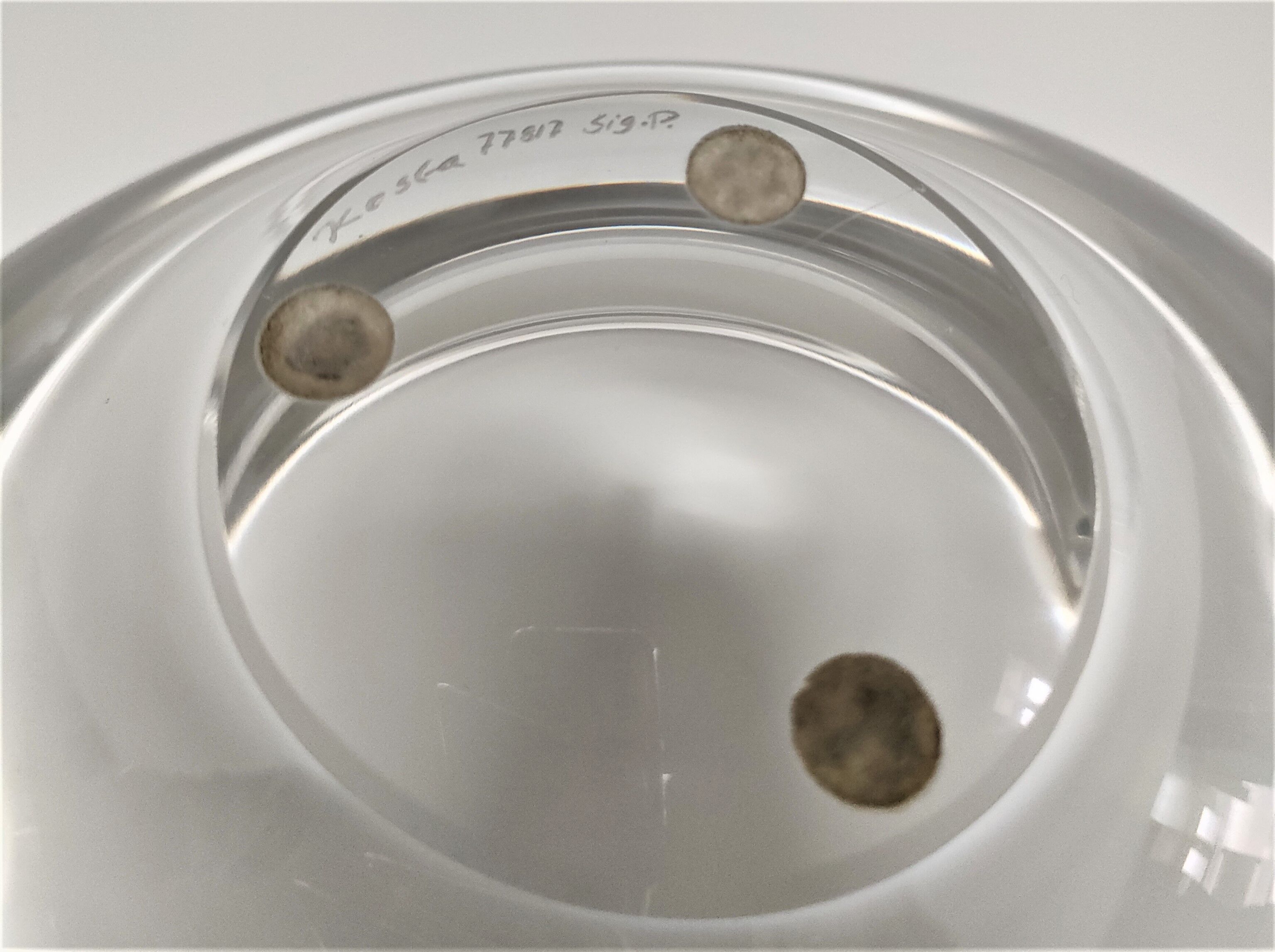 Design art glass ashtray by Kosta