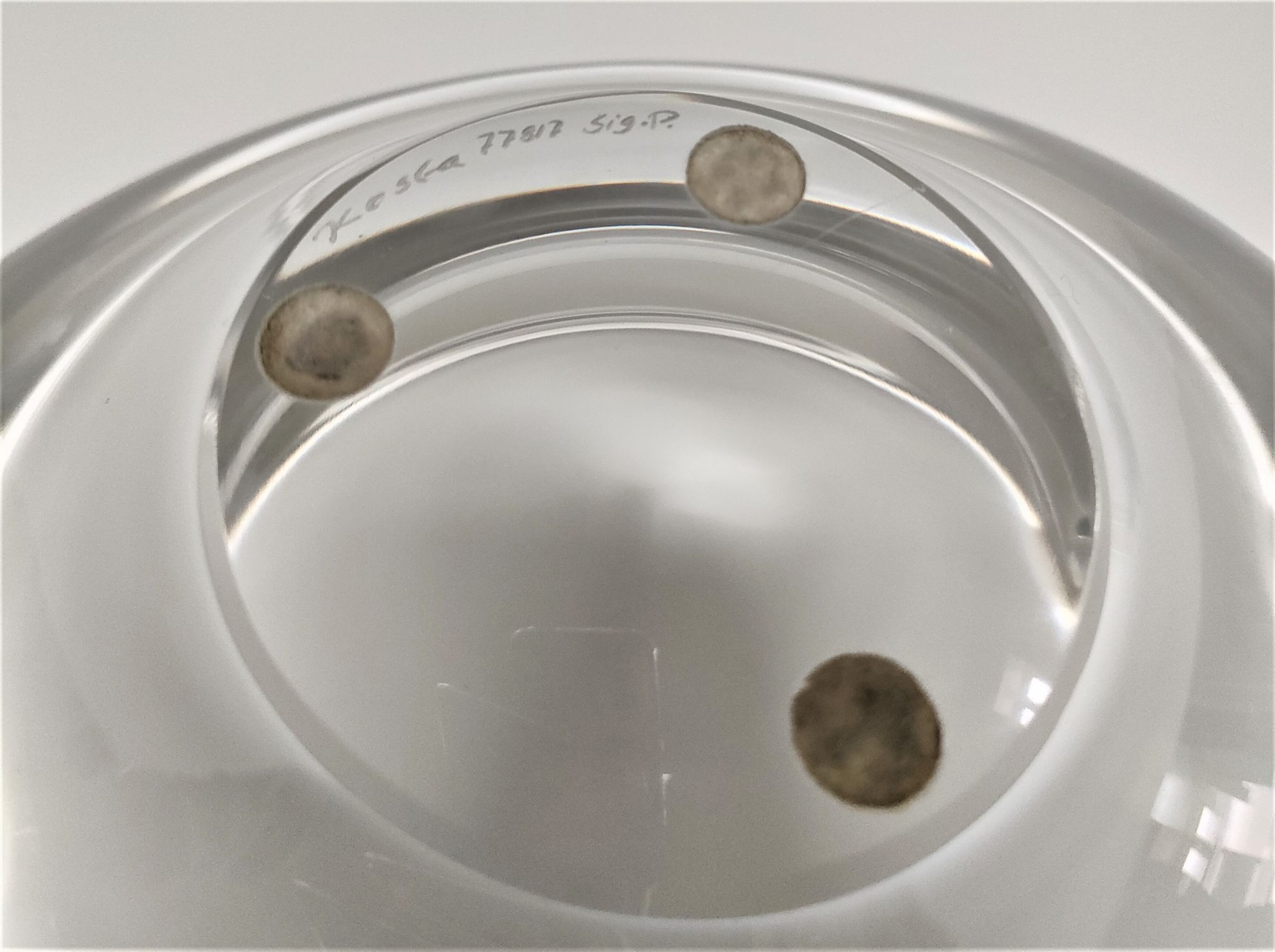 Design art glass ashtray by Kosta