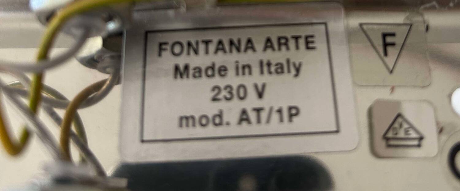 Pair of vintage adjustable wall lights, chrome, Castiglioni Fontana Arte 1972