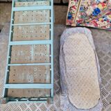 Set including bed, wardrobe and 5 doll clothes