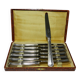 Coffret de 12 couteaux à dessert en métal argenté
