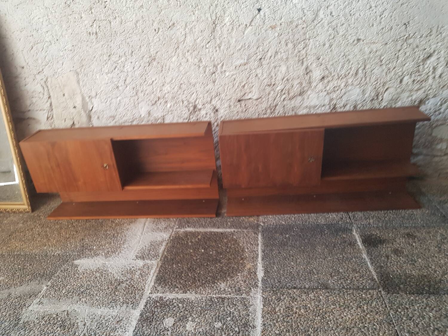 Pair of vintage wall shelves