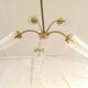 Transparent glass chandelier conical shape painted metal stucture