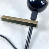 Rare Set of four Italian Modern brass and Murano glass wall lamps by Quattrifolio. 1970s