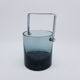 Bucket with ice cubes in vintage smoked glass