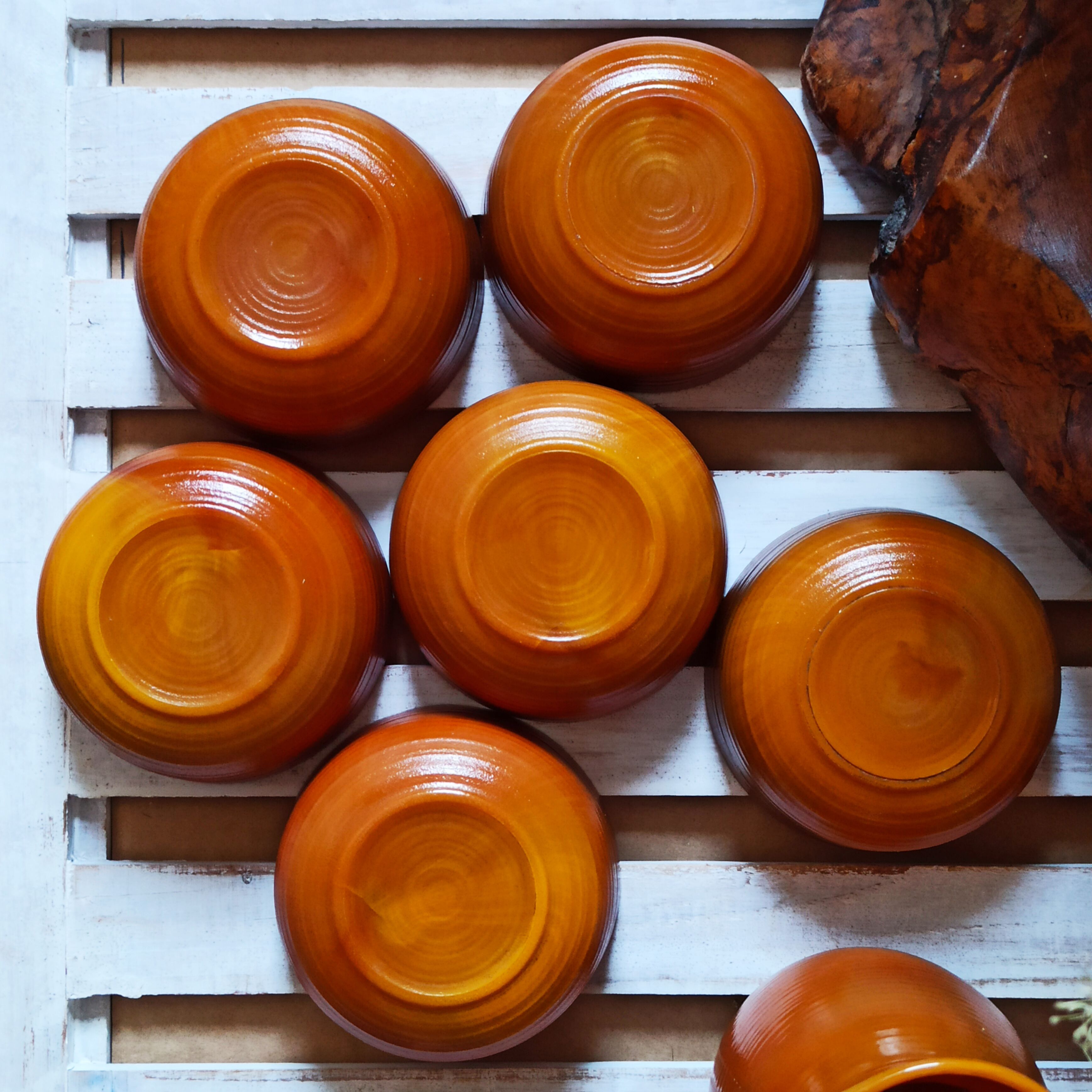 Vintage Arcopal Volcano Ramekins