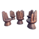 Ensemble de 6 chaises « mains » en bois