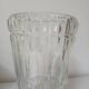 Vase en verre ciselé, motifs "ronds et stries"