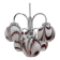 XL Italian purple and white Murano glass swirl chandelier, 1970s