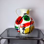 Vase peint par Peter Robert Keil, signé, Allemagne, 1984