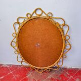 Oval bamboo mirror by franco albini for bonacina, italy 1960