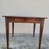 Antique rustic farmhouse table in solid oak, circa 1900s - 84cm