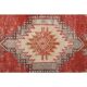 1970s Vintage Turkish Hand-Knotted Wool Cotton Red Area Rug 110x186