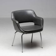 Kilta chairs by Olli Mannermaa in elephant grey, modern Scandinavian mid-century.