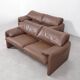 Cassina Maralunga 2 seater in mocca colored leather
