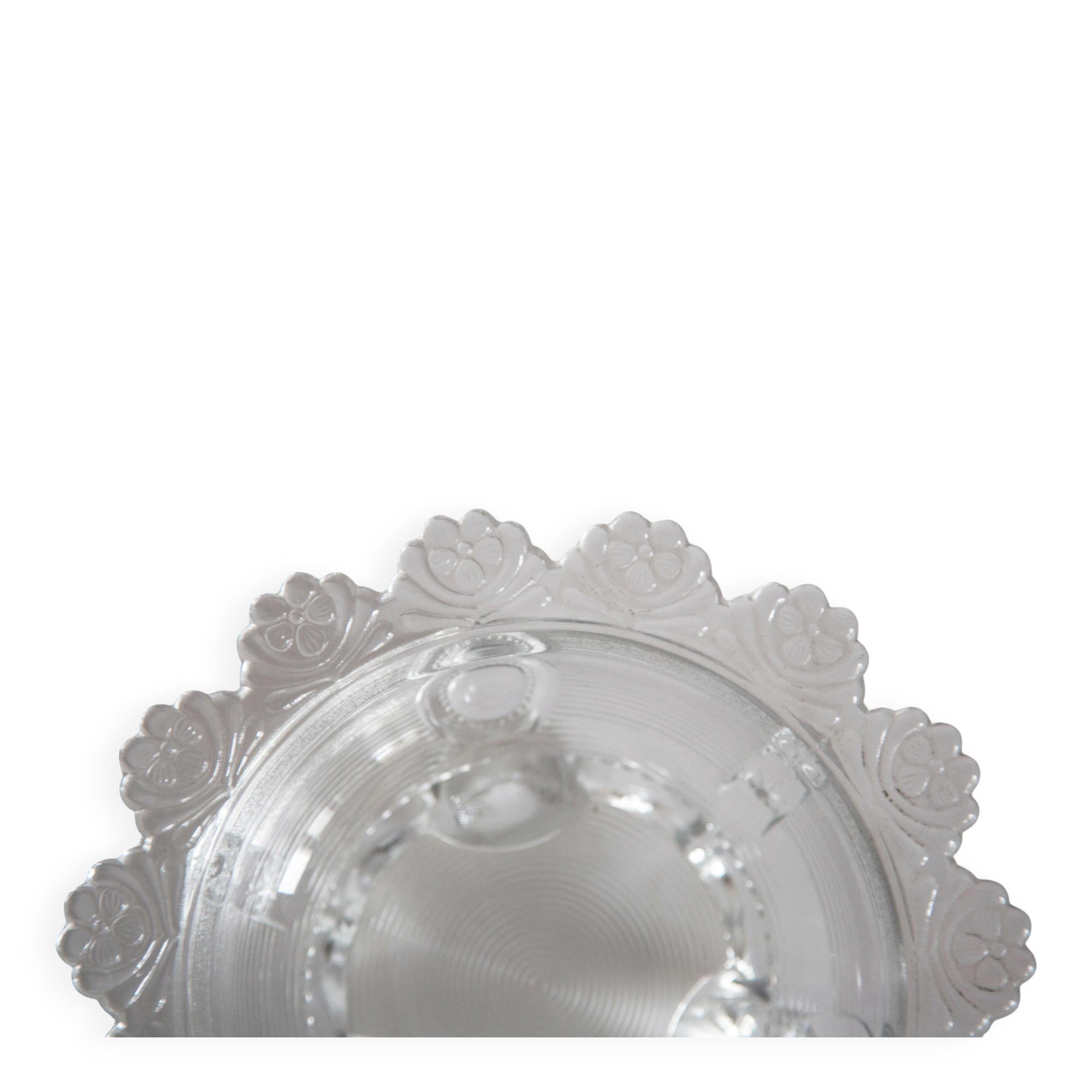 Vintage transparent glass bowl