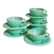 Six opaline cups