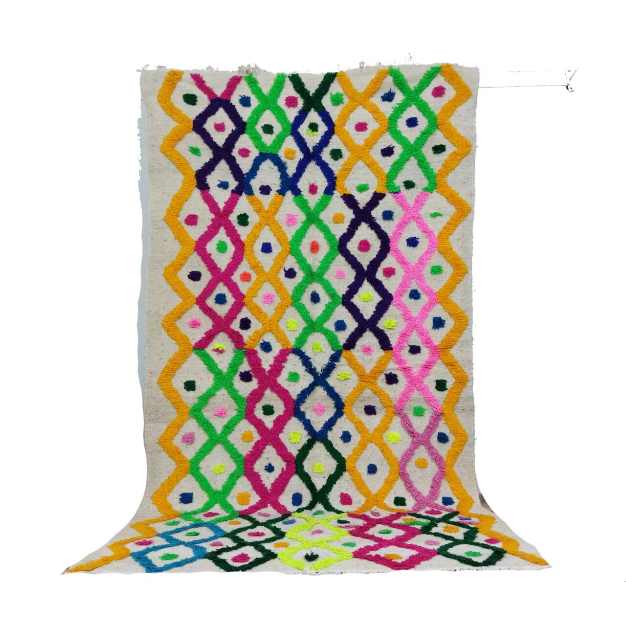 Handmade moroccan berber rug 245 x 133 cm