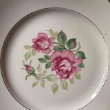 6 flat plates old floral assorted