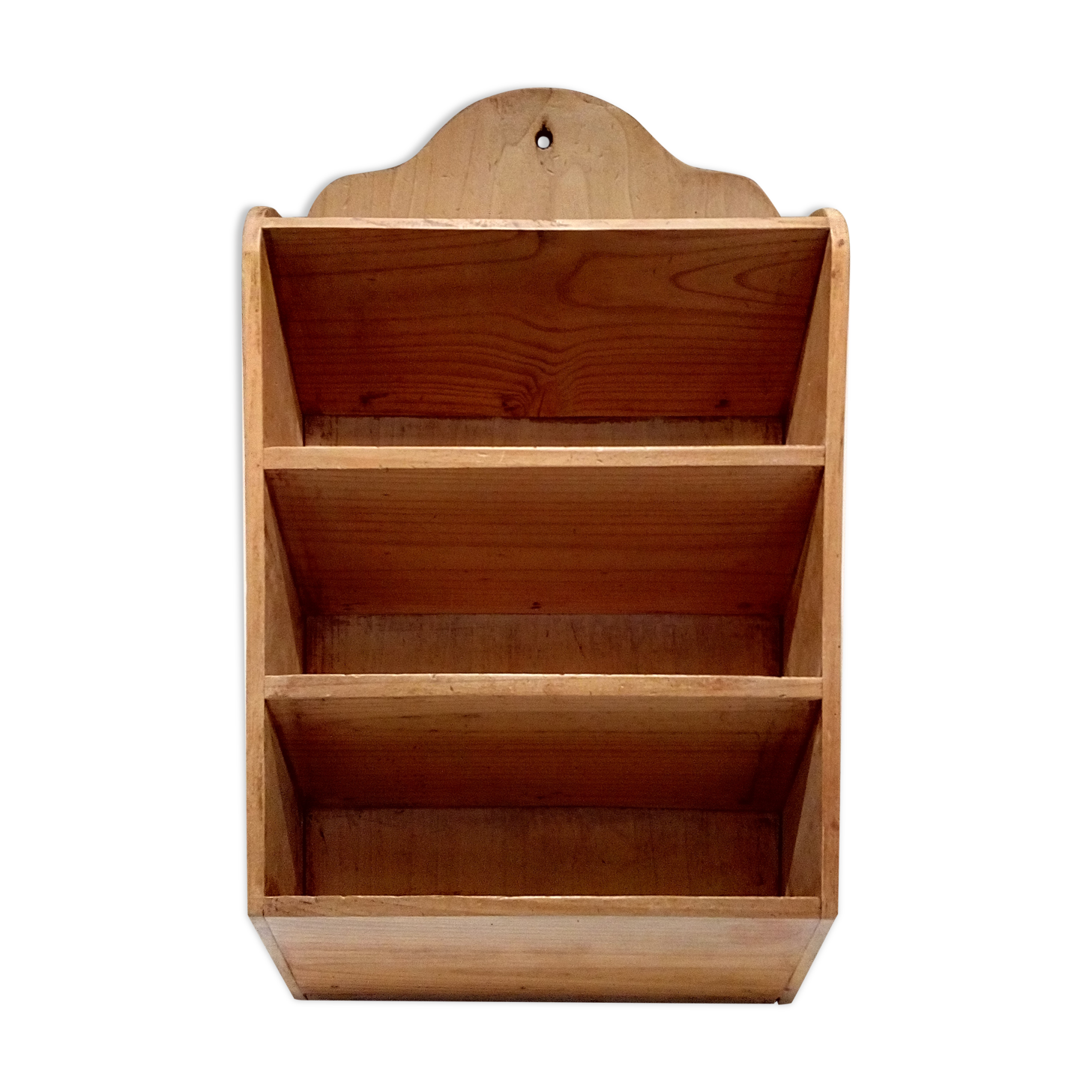 Letter holders made of raw wood