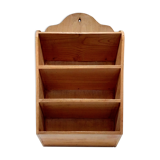 Letter holders made of raw wood