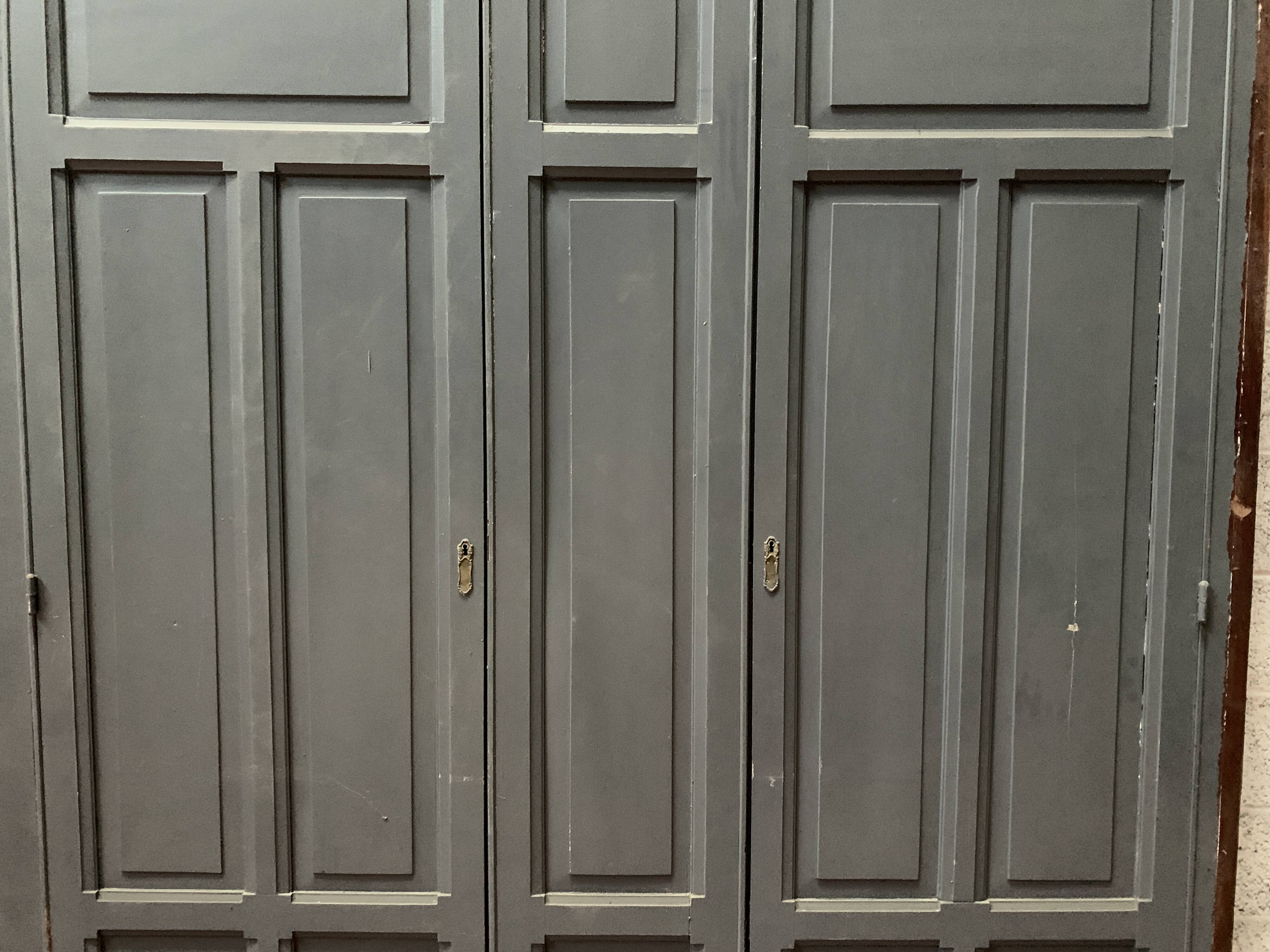 Cupboard front in patinated beech Doors 20th century