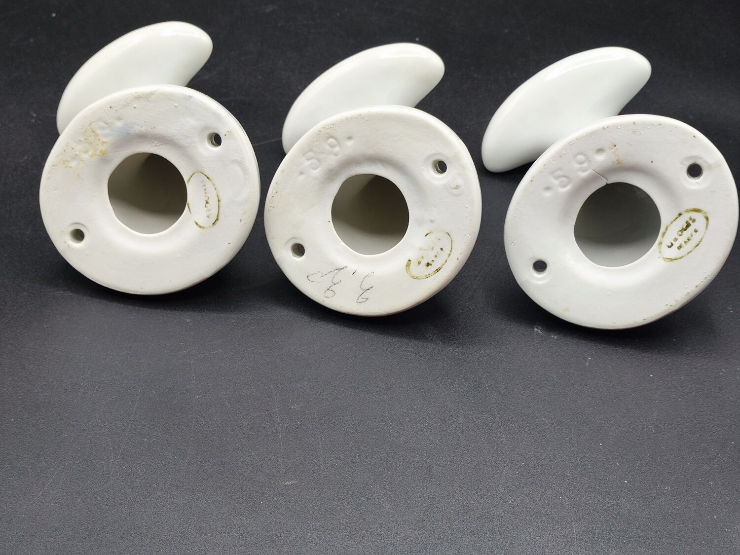 Limoges porcelain coat hooks