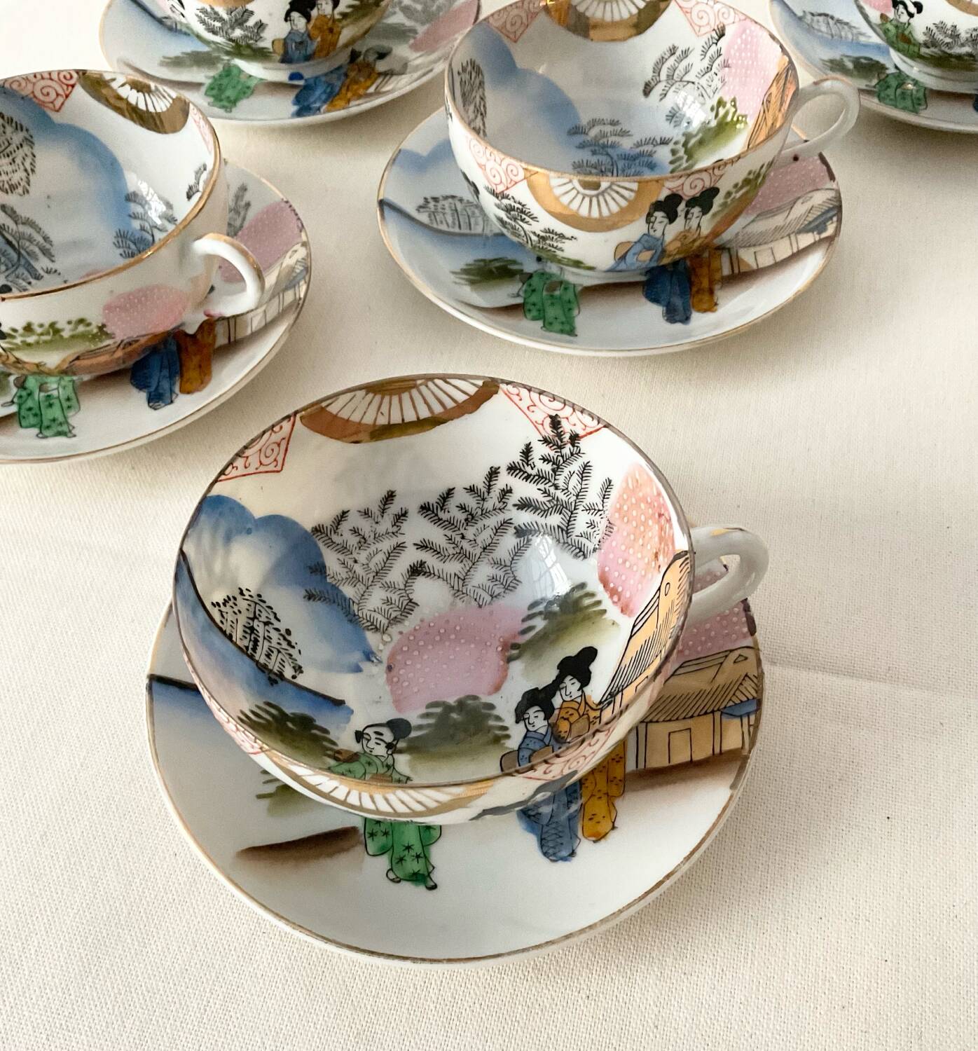 Vintage Japanese porcelain tea set – Asian decor