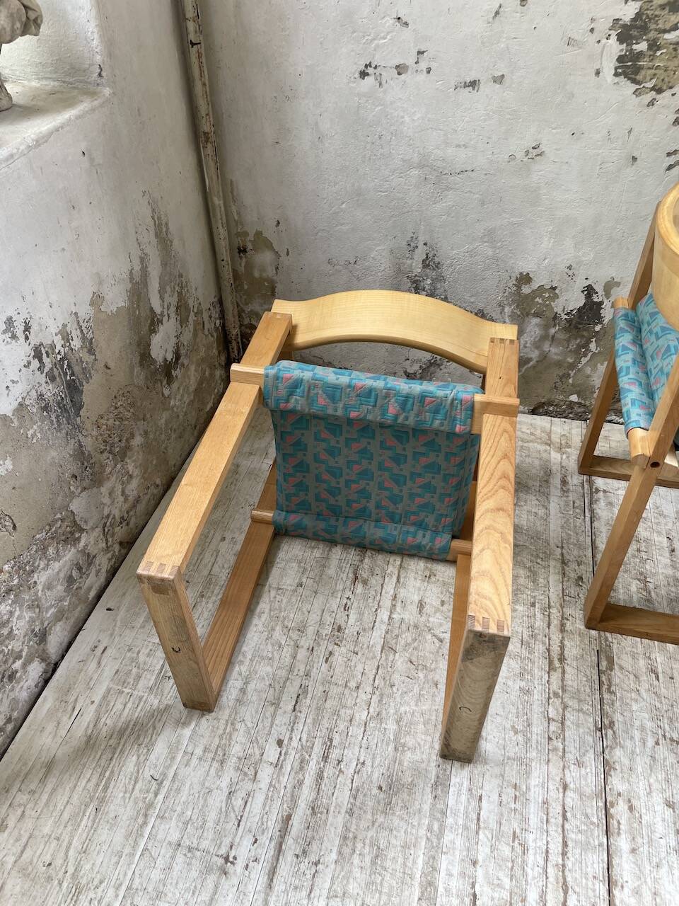 Set of 6 oak chairs with armrests Ate Van Apeldoorn
