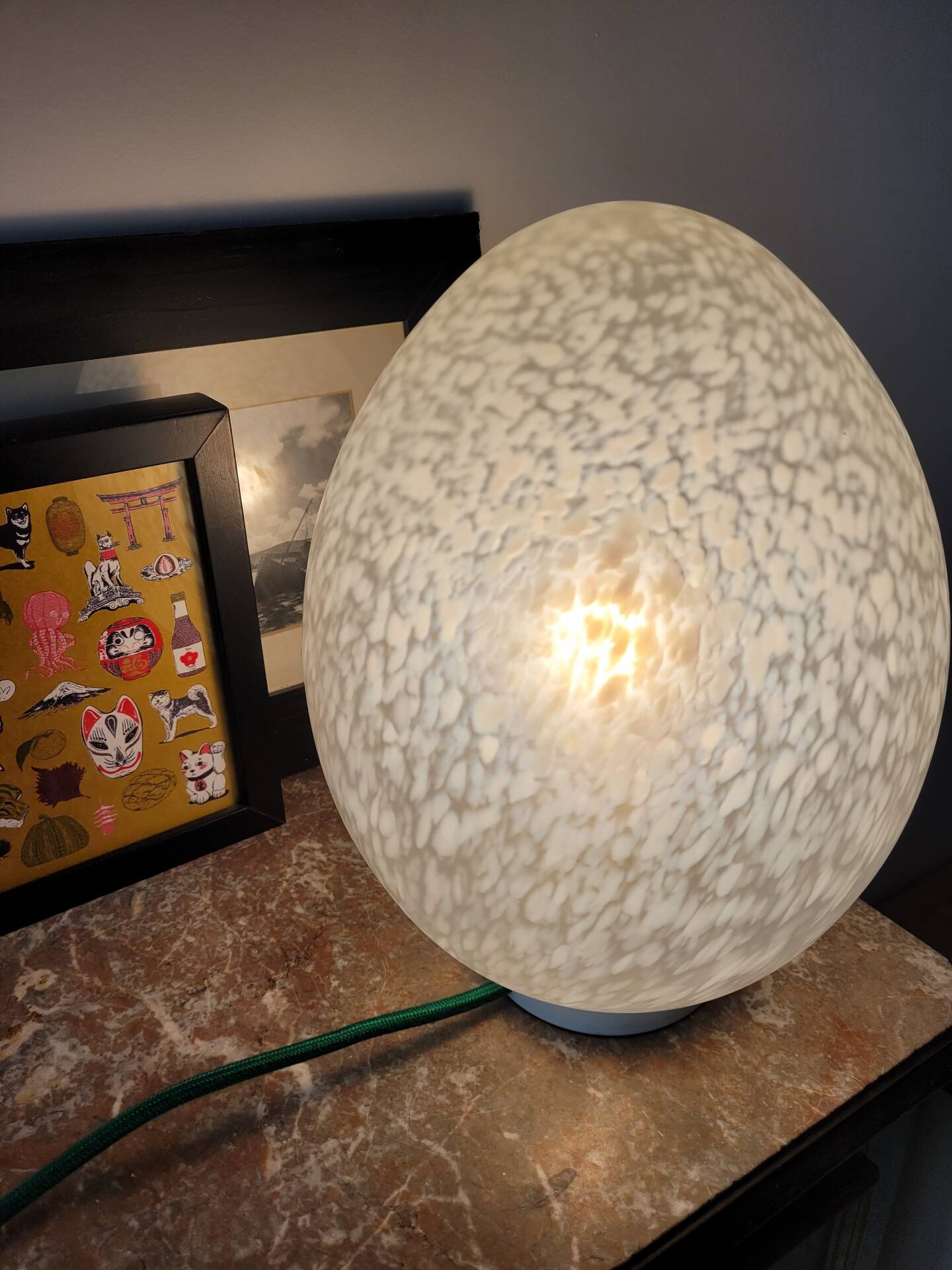 Lampe œuf de la Verrerie de Vianne