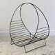 Magazine rack vintage log holder