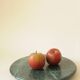 Plateau rond tournant en marbre vert – centre de table en pierre naturelle